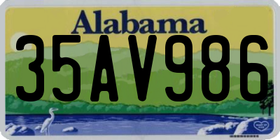 AL license plate 35AV986