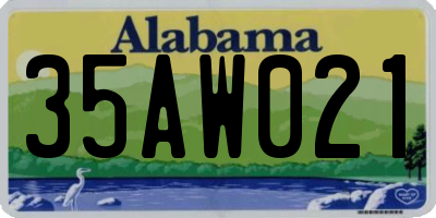 AL license plate 35AW021