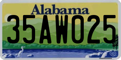 AL license plate 35AW025