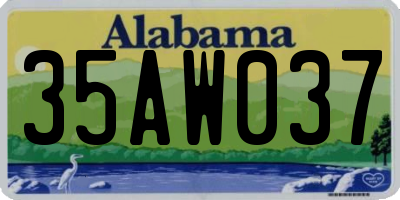 AL license plate 35AW037