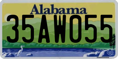 AL license plate 35AW055