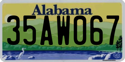 AL license plate 35AW067
