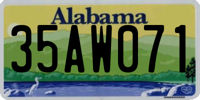 AL license plate 35AW071