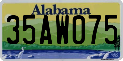 AL license plate 35AW075
