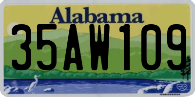 AL license plate 35AW109