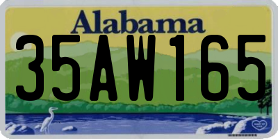 AL license plate 35AW165