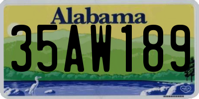 AL license plate 35AW189