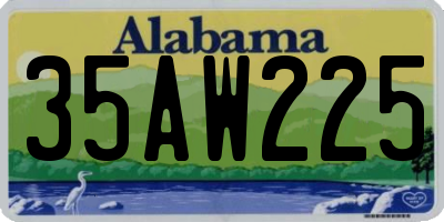AL license plate 35AW225