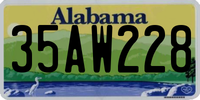 AL license plate 35AW228