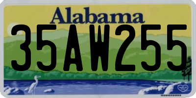 AL license plate 35AW255