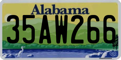 AL license plate 35AW266