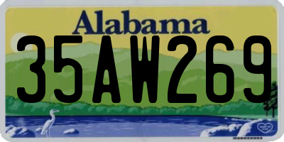 AL license plate 35AW269