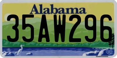 AL license plate 35AW296