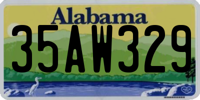 AL license plate 35AW329