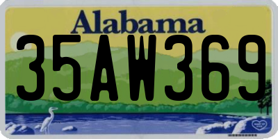 AL license plate 35AW369