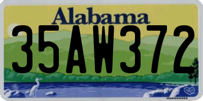 AL license plate 35AW372