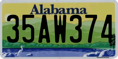 AL license plate 35AW374