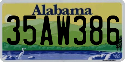 AL license plate 35AW386