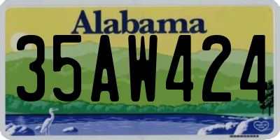 AL license plate 35AW424