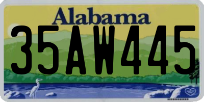 AL license plate 35AW445