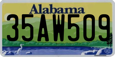 AL license plate 35AW509