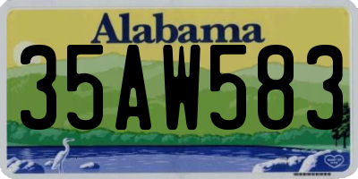 AL license plate 35AW583