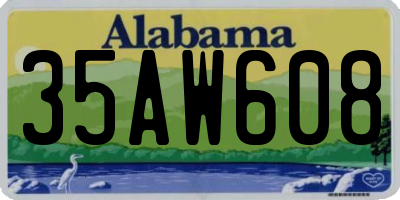 AL license plate 35AW608