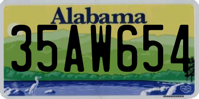 AL license plate 35AW654