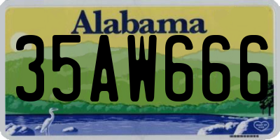 AL license plate 35AW666
