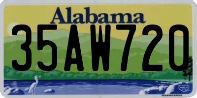 AL license plate 35AW720