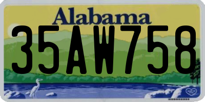 AL license plate 35AW758