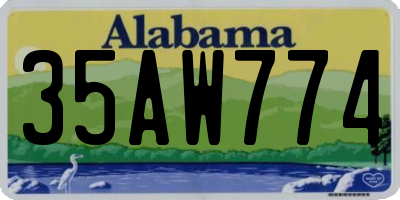 AL license plate 35AW774