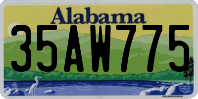 AL license plate 35AW775