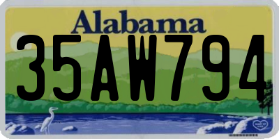AL license plate 35AW794