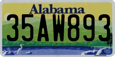 AL license plate 35AW893