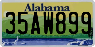 AL license plate 35AW899