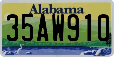 AL license plate 35AW910