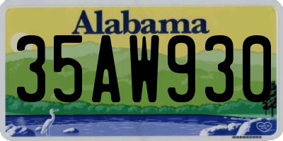 AL license plate 35AW930