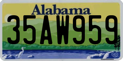 AL license plate 35AW959
