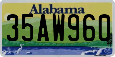 AL license plate 35AW960