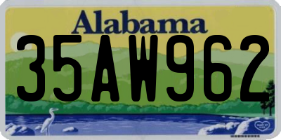 AL license plate 35AW962