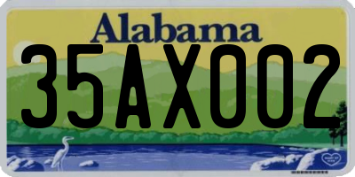 AL license plate 35AX002