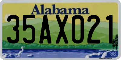 AL license plate 35AX021