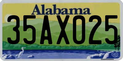 AL license plate 35AX025