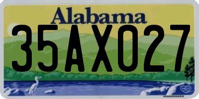 AL license plate 35AX027