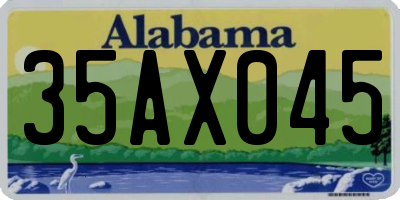 AL license plate 35AX045