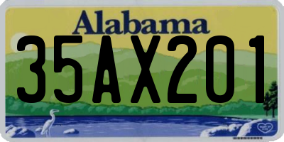 AL license plate 35AX201
