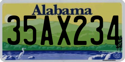 AL license plate 35AX234