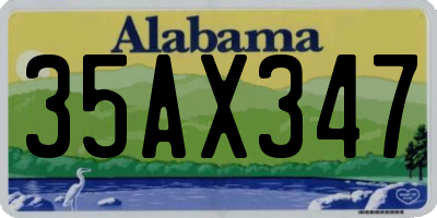 AL license plate 35AX347