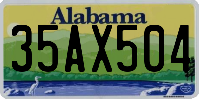 AL license plate 35AX504